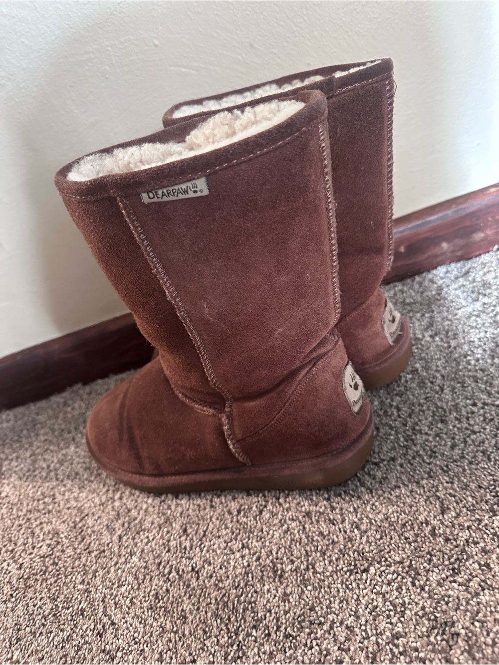 BearPaw Classic Brown Shearling-Lined Winter Boots